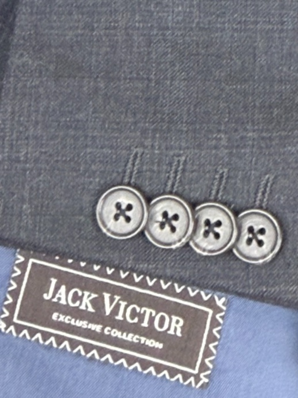 Jack Victor Suit Mens 42S 36 x 30 Gray Wool 2 Piece Blazer Pants Made in Canada